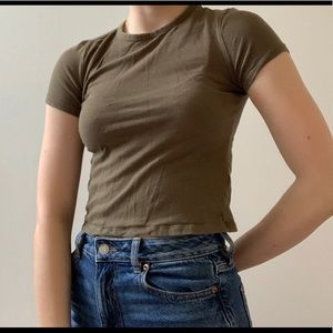 Green crop top from Ardene